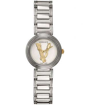  Shop Authentic Versace Virtus Quartz White Dial Silver Steel Strap Watch For Women - VET300621 - Luxxuri