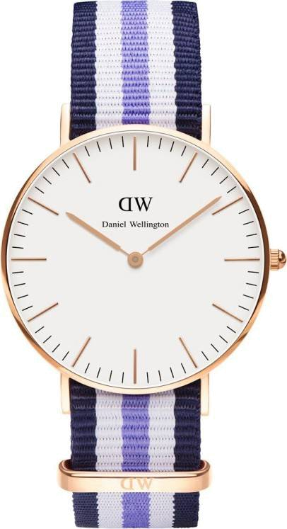  Shop Authentic Daniel Wellington Classic Trinity White Dial Three Tone Nylon Strap Watch For Women - 0509DW - Luxxuri