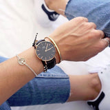  Shop Authentic Daniel Wellington Classic Sheffield Black Dial Black Leather Strap Watch For Women - DW00100139 - Luxxuri