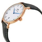  Shop Authentic Daniel Wellington Dapper Reading White Dial Black Leather Strap Watch For Women - DW00100118 - Luxxuri