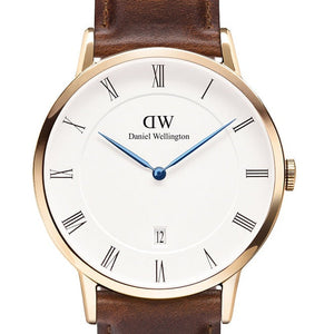  Shop Authentic Daniel Wellington Dapper St Mawes White Dial Brown Leather Strap Watch For Men - DW00100083 - Luxxuri