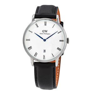 Shop Authentic Daniel Wellington Dapper Sheffield White Dial Black Leather Strap Watch For Men - DW00100088 - Luxxuri