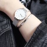  Shop Authentic Daniel Wellington Petite Sterling White Dial Silver Mesh Bracelet Watch For Women - DW00100164 - Luxxuri