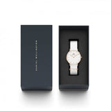  Shop Authentic Daniel Wellington Classic Dover White Dial White Nylon Strap Watch For Women - DW00100309 - Luxxuri