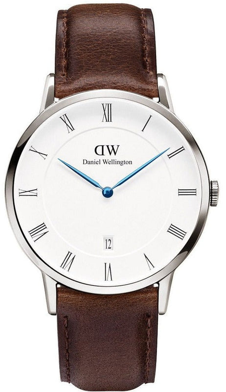  Shop Authentic Daniel Wellington Dapper Bristol White Dial Brown Leather Strap Watch For Women - DW00100090 - Luxxuri