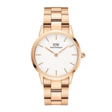  Shop Authentic Daniel Wellington Iconic Link White Dial Rose Gold Steel Strap Watch For Women - DW00100209 - Luxxuri