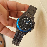  Shop Authentic Fossil FB-01 Chronograph Black Dial Grey Steel Strap Watch for Men - FS5835 - Luxxuri