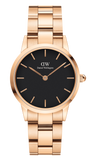  Shop Authentic Daniel Wellington Iconic Link Black Dial Rose Gold Steel Strap Watch for Women - DW00100212 - Luxxuri