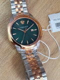  Shop Authentic Versace V-Urban Green Dial Two Tone Steel Strap Watch for Men - VELQ00619 - Luxxuri
