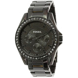  Shop Authentic Fossil Riley Multifunction Black Dial Black Steel Strap Watch for Women - ES4519 - Luxxuri