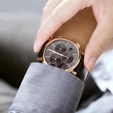  Shop Authentic Calvin Klein Posh Grey Dial Black Leather Strap Watch for Men - K8Q376C3 - Luxxuri