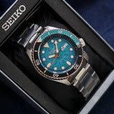  Shop Authentic Seiko 5 Sports SKX Skeleton Green Dial Silver Steel Strap Watch For Men - SRPJ45K1 - Luxxuri