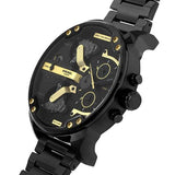  Shop Authentic Diesel Mr. Daddy 2.0 Black Dial Black Steel Strap Watch For Men - DZ7435 - Luxxuri
