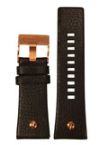  Shop Authentic Diesel Big Daddy Gold & Black Dial Black Leather Strap Watch For Men - DZ7261 - Luxxuri