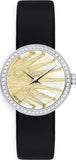  Shop Authentic Dior La D De Dior Dior Rose Céleste Diamonds Mother of Pearl Dial Black Leather Strap Watch for Women - CD04711X1001 0000 - Luxxuri