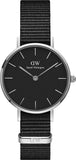 Shop Authentic Daniel Wellington Petite Cornwall Black Dial Black Nylon Strap Watch For Women - DW00100248 - Luxxuri