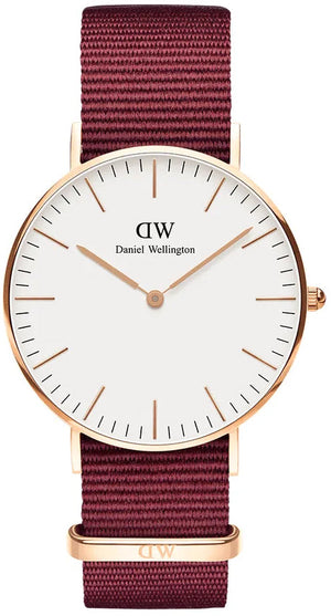  Shop Authentic Daniel Wellington Classic Roselyn White Dial Red NATO Strap Watch For Women - DW00100271 - Luxxuri