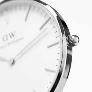  Shop Authentic Daniel Wellington Classic Bayswater White Dial Blue NATO Strap Watch For Women - DW00100280 - Luxxuri