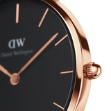  Shop Authentic Daniel Wellington Classic Petite Dover Black Dial White NATO Strap Watch For Women - DW001000314 - Luxxuri
