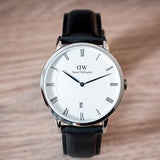  Shop Authentic Daniel Wellington Dapper Sheffield White Dial Black Leather Strap Watch For Men - DW00100088 - Luxxuri