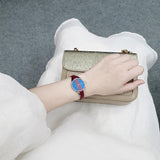  Shop Authentic Calvin Klein Rebel Blue Maroon Dial Maroon Leather Strap Watch for Women - K8P231UN - Luxxuri