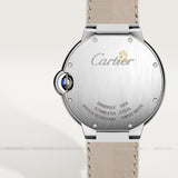  Shop Authentic Cartier Ballon Bleu de Cartier Silver Dial White Leather Strap Watch for Women - W6920087 - Luxxuri