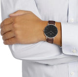  Shop Authentic Daniel Wellington Classic Bristol Black Dial Brown Leather Strap Watch For Men - DW00100131 - Luxxuri