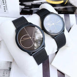  Shop Authentic Calvin Klein Minimal Black Dial Black Mesh Bracelet Watch for Men - K3M5145X - Luxxuri