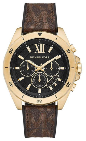  Shop Authentic Michael Kors Brecken Chronograph Black Dial Brown Leather Strap Watch For Men - MK8849 - Luxxuri