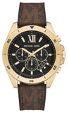  Shop Authentic Michael Kors Brecken Chronograph Black Dial Brown Leather Strap Watch For Men - MK8849 - Luxxuri