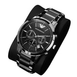  Shop Authentic Emporio Armani Classic Chronograph Black Dial Black Stainless Steel Strap Watch For Men - AR2453 - Luxxuri
