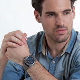  Shop Authentic Fossil Machine Chronograph Brown Dial Grey Steel Strap Watch for Men - FS4931 - Luxxuri