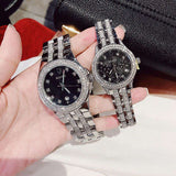  Shop Authentic Bulova Crystal Collection Black Dial Silver Steel Strap Watch for Men - 96K102 - Luxxuri