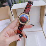  Shop Authentic Versace Shadov Quartz Red Dial Red Leather Strap Watch for Women - VEBM00918 - Luxxuri
