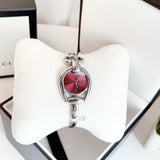  Shop Authentic Gucci Horsebit Quartz Red Dial Silver Steel Strap Watch For Women - YA139502 - Luxxuri