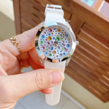  Shop Authentic Guess Wanderlust Crystals Silver Dial White Rubber Strap Watch for Women - W1059L1 - Luxxuri