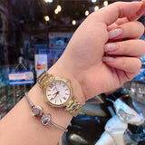  Shop Authentic Guess Park Ave South Analog White Dial Gold Steel Strap Watch For Women - W0767L2 - Luxxuri