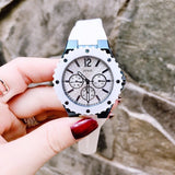  Shop Authentic Guess Overdrive Chronograph White Dial White Rubber Strap Watch for Women - W0149L6 - Luxxuri