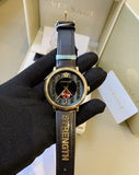  Shop Authentic Versace V-Circle Manifesto Edition Black Dial Black Leather Strap Watch for Men - VBQ050017 - Luxxuri