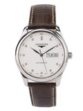  Shop Authentic Longines Master Collection Automatic 38.5mm Silver Diamond Dial Brown Leather Strap Watch for Men - L2.755.4.77.3 - Luxxuri