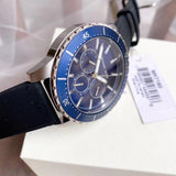  Shop Authentic Michael Kors Cunningham Multifunction Blue Dial Black Rubber Strap Watch For Men - MK7160 - Luxxuri
