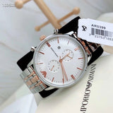  Shop Authentic Emporio Armani Chronograph White Dial Two Tone Steel Strap Watch For Men - AR0399 - Luxxuri