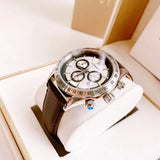  Shop Authentic Versace Classic Chronograph Quartz Silver Dial Brown Leather Strap Watch For Men - VEV700119 - Luxxuri