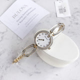  Shop Authentic Bulova Crystal Collection Mother of Pearl Dial Gold Steel Strap Watch for Women - 98L225 - Luxxuri