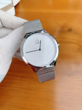  Shop Authentic Calvin Klein Minimal White Dial Silver Mesh Bracelet Watch for Women - K3M2212Y - Luxxuri