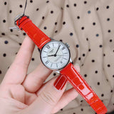  Shop Authentic Tissot Chemin Des Tourelles Powermatic 80 Mother of Pearl White Dial Red Leather Strap Watch For Women - T099.207.16.118.00 - Luxxuri