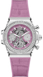  Shop Authentic Guess Fusion Chronograph Pink Dial Pink Leather Strap Watch for Women - GW0553L1 - Luxxuri