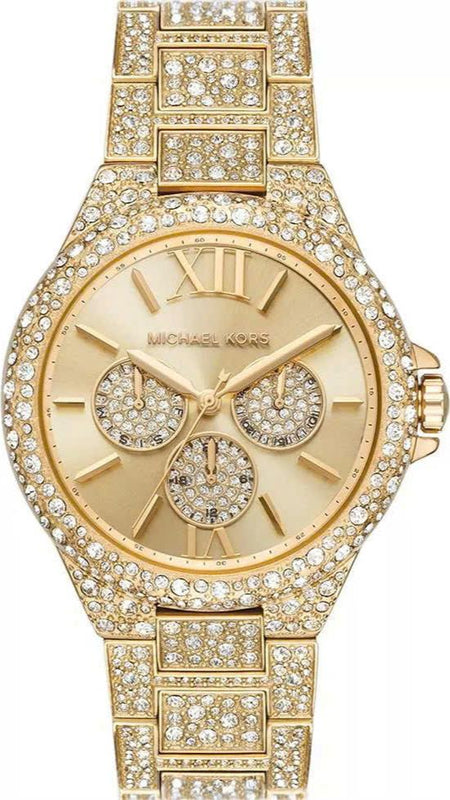  Shop Authentic Michael Kors Camille Pavé Crystals Gold Dial Gold Steel Strap Watch for Women - MK6958 - Luxxuri