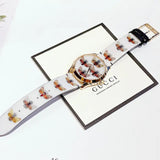  Shop Authentic Gucci G Timeless Quartz White Dial White Leather Strap Watch For Women - YA1264109 - Luxxuri