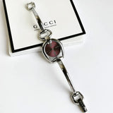  Shop Authentic Gucci Horsebit Quartz Red Dial Silver Steel Strap Watch For Women - YA139502 - Luxxuri